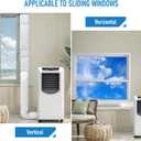 Ninonly Portable Air Conditioner Window Vent Kit with 5.9"" Exhaust Hose, Portable AC Seal Kit for Sliding Window with 4 Plates, Universal Coupler Fits 5.9 & 5.1 Inch Diameter Exhaust Hose, White