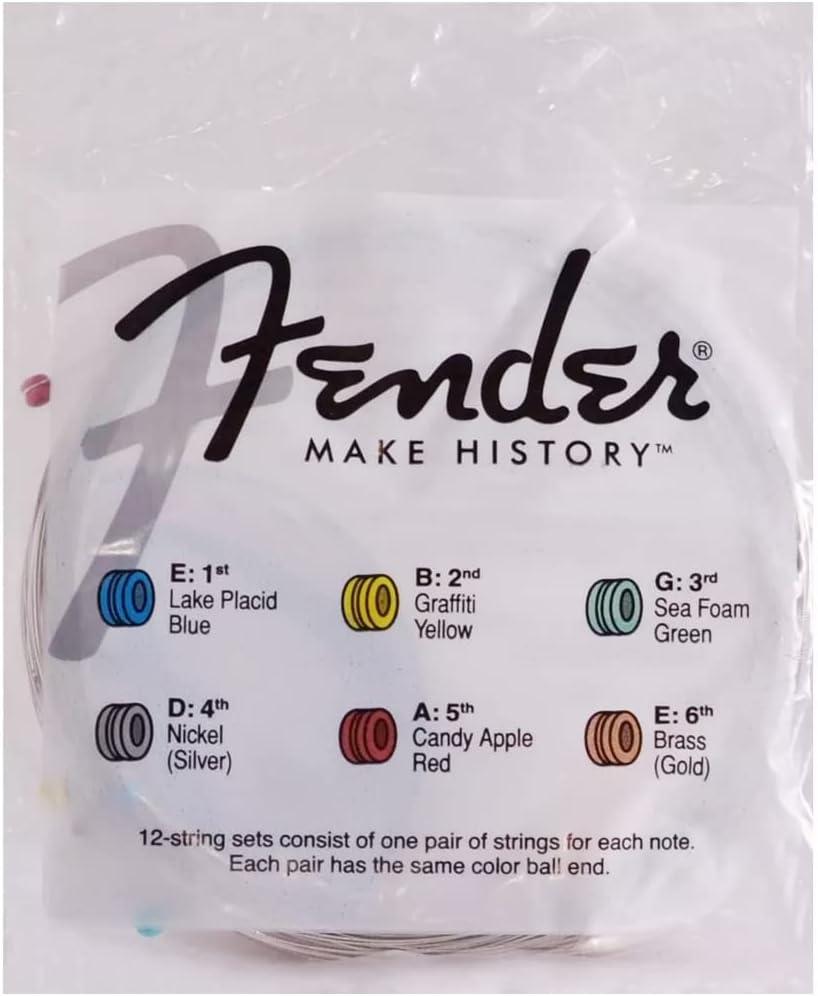 Fender 80/20 Bronze Acousitc Guitar Strings, Ball End, 70XL .010-.048