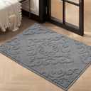 COSY HOMEER Door Mat 24x36,Absorbent Dirt Trapper Entryway Rugs,Non-Slip Welcome Mat,Washable Entry Rugs,Low Pile Doormat for Front Back Door,Wet Shoes & Paws,Grey