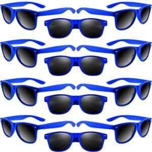 ASTARON 12 Pack Party Sunglasses Bulk Neon Party Favors for Beach Wedding Party Pool Party Supplies (Blue)