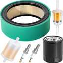 Tune Up Kit Air Fuel Oil Filter Compatible with Onan P-216 P-218 P-220 Gas Engine Miller Hobart Welder Pre Air Fuel Oil Filter Glow Plug Replaces 1401228 1402628 1401496 1220645 149-22061-01