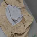 Smiry Round Picnic Tablecloth, Waterproof Elastic Fitted Table Covers for 45" - 56" Tables, Wipeable Flannel Backed Vinyl Tablecloths for Camping, Indoor, Outdoor, Beige