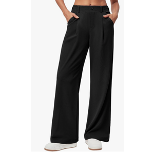 Ewedoos Wide Leg Pants Woman Stretchy Work Dress Pants Women Pull on Business Casual Slacks Trousers Fall Outfits 26"/28" Size L Ewedoos Wide Leg Pants Woman Stretchy Work Dress Pants Women Pull on Business Casual Slacks Trousers Fall Outfits 26"/28" Size L