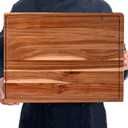 Extra Large Acacia Wood Cutting Board for Kitchen, 24 x 18 Inch Large Butcher Block Chopping Board with Juice Groove, Thick Wood Cutting Boards Carving Board for Turkey Meat Vegetables BBQ