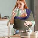 TKKOK Baby Wrap Carrier, Unisex Baby Carrier, Lightweight & Ultra Soft, Easy to Wear Baby Wrap, Perfect for Newborn Toddlers (Navy Blue/Olive)