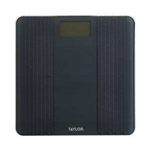 Taylor Glass Textured Paint Herringbone Design Digital Bathroom Scale, Gray, 5273274