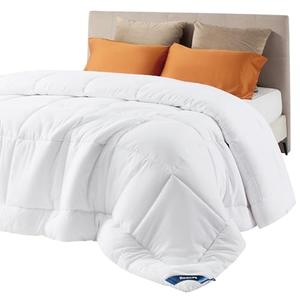 Bedsure Comforter Duvet Insert - Quilted Comforters Queen Size, All Season Duvet, GentleSoft Down Alternative Bedding, with 8 Tabs, Gifts for Women/Men, White, Twin XL 68 x 92 Inches