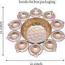 Decorative Urli Bowl Diwali Diyas Handcrafted for Floating Flowers and Tea Light Candles Home, Office and Table Decor| Beautiful Diwali Decoration Items (Diameter 12.2 Inches)