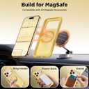 Magnetic for iPhone 17 Pro Case 6.3", Compatible with MagSafe, [Integrated Silicone Camera Control Cover] [Screen Protector], 2X MIL-STD Drop Protection Case for iPhone 17 Pro, Yellow