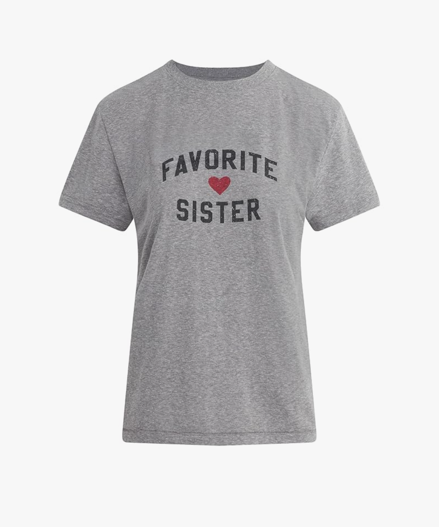 Women's Favorite Sister Tee Grey, Size L