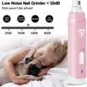 Casfuy Dog Nail Grinder Upgraded - Professional 2-Speed Whisper-Quiet Electric Pet Nail Trimmer Painless Paws Grooming & Smoothing for Small Medium Large Dogs & Cats