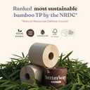 Betterway Unbleached Bamboo Toilet Paper Rolls - Eco-Friendly 3 Ply Toilet Tissue - 36 Long-Lasting Rolls - 360 Sheets/Roll - Organic, FSC Certified, Septic Safe TP - Lint-Free, PFAS-Free Bath Tissue