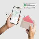 SPOTMINDERS Apple MFi Certified Wallet Tracker Card for Travel - Works with Apple Find My, IP68 Waterproof Rechargeable Tracking Card for Wallet Luggage Passport Purse - Ultra Slim 0.07in Item Finder