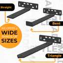 Hngsmart 4 x L Shelf Brackets (10.5"D x 5"W x 1 1/4"H) Heavy Duty Shelving Hardware, Suited for Rustic, Industrial, Farmhouse Decor, Floating Shelves Support , All Mouting Hardware Included-ANTIQUE