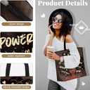 African American Black Women Tote Bag Black Girl Magic Shoulder Handbag For Work Travel Beach Shopping