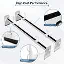 Van Roof Ladder Rack 2 Bar Set, Adjustable Length 41.5''- 70'', Universal Fit for Chevy Express 1500 2500 3500 Ford Econoline GMC Savana Cargo Vans with Rain Gutter
