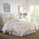 Twin Size Comforter Set, Abstract Watercolor Flowers Floral Plant Lightweight Bedding Set for All Seasons, Soft Fluffy Quilt  for Bedroom Bed Decor (Twin (68"x90"))