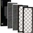 HEPA Air Filter for Tesla Model Y 2020 2021 2022 2023 2024 2025 2026,4-PCS Activated Carbon Intake Filter,Compatible with 1658376-00-A/1658375-00-A.