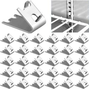 920158 Freezer Shelf Clip,Stainless Steel Shelf Clip for Refrigerator,Freezer Cooler Shelf Support,Replacement Shelf Square Buckles Clips (16)