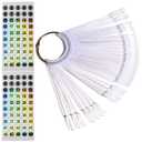 Nail Swatch Sticks with Ring for Nail Color Display Nail Art Supplies Nail Practice Samples (50pcs, transparent) (50 Count (Pack of 1))
