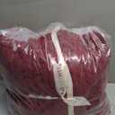 WESHIONGOO Chunky Knit Blanket Throw 40"×40" Knitted Throw Blankets for Couch Bed Fluffy Soft Blanket with Jumbo Chenille Yarn Thick 100% Handmade (Burgundy Red)