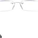 Bhigh 2 Pack Reading Glasses Blue Light Reading Glasses men's reading glasses for women Frameless Computer Reading Glasses