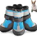 Dog Shoes, Otunrues Dog Shoes for Small Medium Large Dogs, Anti-Slip Dog Boot with Reflective, Waterproof Dog Booties & Paw Protectors for Winter Snowy Hot Pavement Day (Blue,XL)