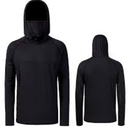 Men’s Long Sleeve Fishing Shirt with Mask UV Neck Gaiter Hoodie, Size 3XL