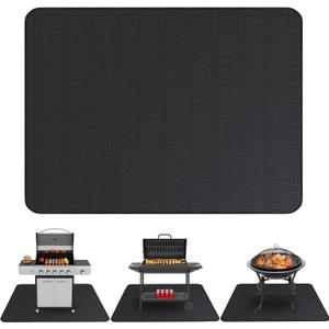 Under Grill Mats for Outdoor Grill (76 x 52 inch) Double-Sided Mat for Under Fire Pit Mat the Perfect Grill Matt for Outdoor Grill Deck Protector and BBQ Matt for Under Grill Mat for Deck