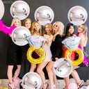 KatchOn, Large Metallic Silver Balloons - Pack of 6 | 4D Silver Round Foil Balloons for Birthday Decorations | Shiny Foil Balloon for Engagement, Bridal Shower, Graduation Decorations 2026, Ramadan