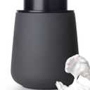 INGOFIN Ceramic Foaming Soap Dispenser - 12oz Foam Hand Soap Dispenser Bathroom, Ceramic Dish Soap Modern Dispenser with Pump for Kitchen, Matte Grey