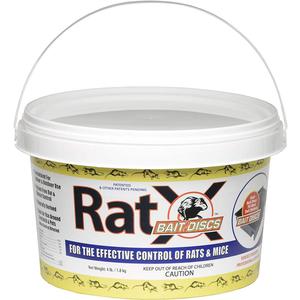 RatX EcoClear Products 620118-4, Bait Discs, All-Natural Poison Free Humane Rat and Mouse, 4 lb. Bucket