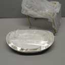 Large Size 2 Tier Ceramic Fruit Bowl,13.4 and 11 inch Plate, More Storage Space, Golden Metal Stand for Kitchen Counter, Porcelain Fruit Basket for Countertop, Snack, Nuts, Cake, Dessert - White