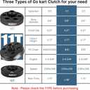 Vashly Go Kart Clutch 5/8" Bore 11 Tooth for #35 Chain Predator 212 Clutch 11T Centrifugal Clutch Perfect for Go Kart, Minibike and Fun Kart Engine