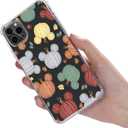 Cute Halloween Pumpkin Phone Case Compatible with iPhone 14 Pro, Trippy Hippie Color Pumpkins Cover for Men Girls Women Boys, Shockproof Protective TPU Case for iPhone 14 Pro