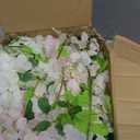 60 Pack White Pink Wisteria Hanging Flowers, Fake Hanging Flowers for Decoration, Artificial Flowers,Vines for Bedroom,Flower Garland for Home,Party,Garden, Wall,Wedding Decoration(3.6 Ft/Pcs)