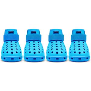 Dog Shoes for Hot Pavement - Dog Shoe for Small & Medium & Large Dogs, Dog Boots Paw Protectors, Easy ON & Off, Non-Slip, Waterproof, Easy-Clean Dog Booties for Beach and Snow (Blue, L)