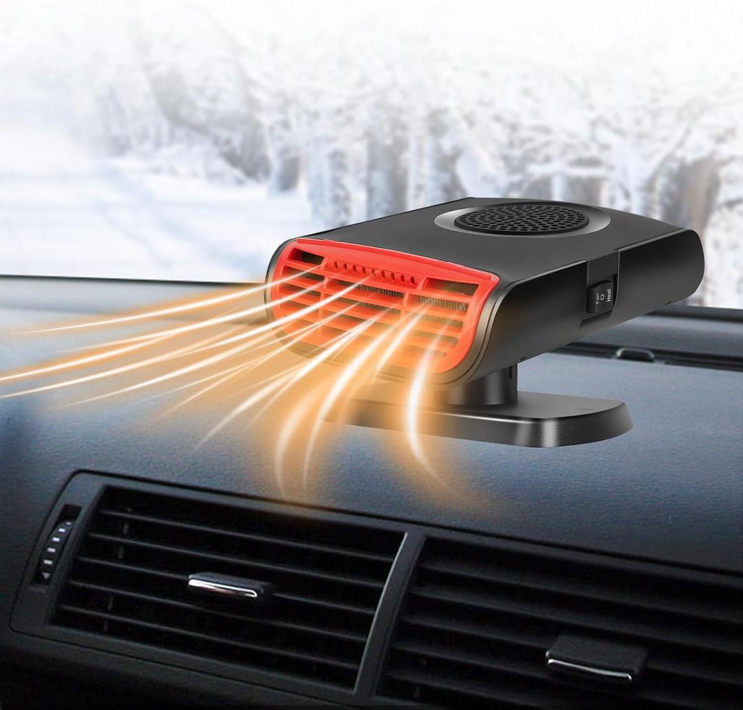 Car Heater, 12V 150W Auto Heater Car Portable Heater Fan 2 in 1 Car Heater Portable Car Heater Plugs Into Cigarette Lighter Quickly Defrost Defogger 360 Rotatable Heater Auto Defogger for Car
