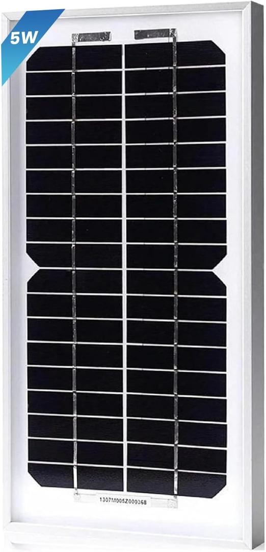 5W-Solar-Battery-Trickle-Charger-Maintainer 12V-Solar-Panel -Charger Waterproof Built-in Blocking Diode Small Solar Panels for Car, Automotive, Motorcycle, Boat, Marine, RV,Trailer, Truck, etc.