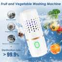 Cudinham Fruit and Vegetable Purifier Cleaner Washing Machine Capsule Shape Disinfection OH-ion Purification Technology for Cleaning Veggie Grains Rice Meat Seafood, White