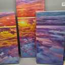 KREATIVE ARTS - 5 Pieces Modern Canvas Painting Wall Art Colorful Sunset Over Ocean on Maldives Seascape Picture Print On Canvas Giclee Artwork For Wall Decor (Large Size: L 60'' x H 32'')
