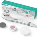 VOYOR Electric Body Brush Back Scrubber for Shower Rechargeable Exfoliating Bath Brush Powered Shower Brush with Non-Slip Long Handle Deep Cleansing, Exfoliation, Massaging Spin Brush BC100 (Grey)