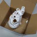 Human Heart Organ Shape Vase Creepy Halloween Home Desk Flowers Pot Decor, Medium Size 6.2" x 4.2", White