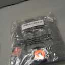 LED Beanie Hat with Rechargeable Headlight & Rear Red Light, 3 Modes, USB Charging, Warm Winter Cap with USA Logo (Black)