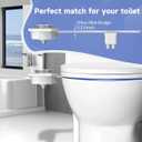 3.0 bidet Toilet Seat attachment, self-cleaning, dual nozzles, adjustable water pressure, stainless steel water inlet, angle control and easy to install, provides buttocks and private parts cleaning.