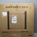 Mumeasy 29.7-48" Baby Gate for Stairs, Pressure Mounted Dog Gate for Doorways, Extra Wide Walk Thru Safety Pet Gate for Doors with Auto Close, Easy Install Child Gate for Hallway Indoor House, White