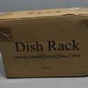 SNTD Dish Drying Rack - Extendable Dish Rack, Large Sink Drying Dish Drainer for Kitchen Counter, Stainless Steel Dish Strainer with Utensil Holder (Black)