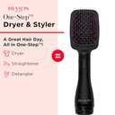 REVLON One-Step Hair Dryer and Styler, All-in-One Detangling and Straightener Brush for Salon-Quality Smooth, Straight Hair, More Shine and Less Frizz, Black (1 Count (Pack of 1)