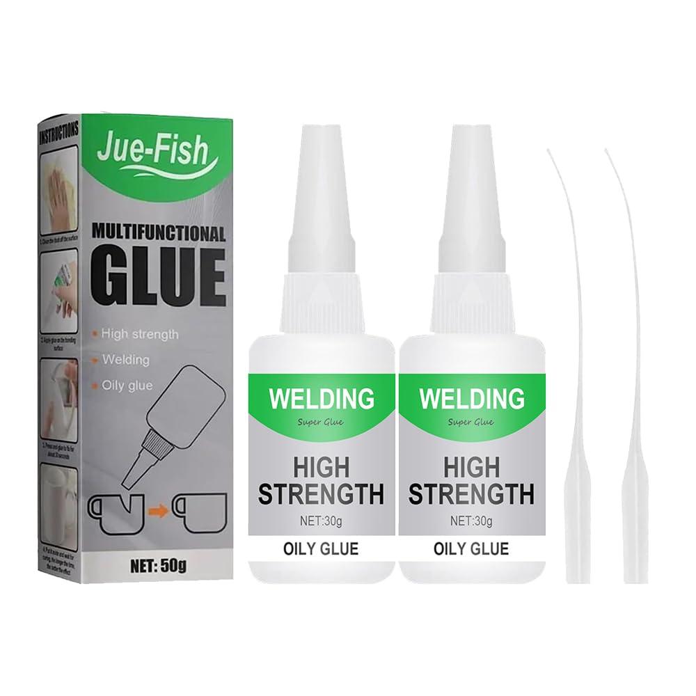 2 PCS Jue Fish Multifunctional Super Glue - High-Strength, All Purpose, Welding High-Strength Oily, Welding Glue for Tile, Glass, Wood, Shoes