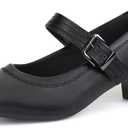 Ortho + Rest Women Mary Janes Shoes for Bunions Orthopedic Dress Shoes Low Chunky Heels Work Pumps (5, Black)